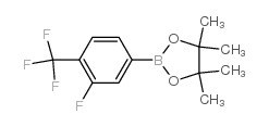 cas no 445303-67-3 is 2-(3-FLUORO-4-(TRIFLUOROMETHYL)PHENYL)-4,4,5,5-TETRAMETHYL-1,3,2-DIOXABOROLANE