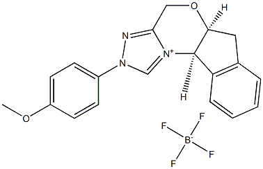 cas no 463326-78-5 is (5aS,10bR)-5a,10b-Dihydro-2-(4-methoxyphenyl)-4H,6Hindeno[2,1-b][1,2,4]triazolo[4,3-d][1,4]oxazinium Tetrafluoroborate,99%e.e.