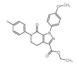 cas no 473927-64-9 is Ethyl 6-(4-iodophenyl)-1-(4-methoxyphenyl)-7-oxo-4,5,6,7-tetrahydro-1H-pyrazolo[3,4-c]pyridine-3-carboxylate