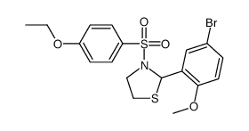 cas no 477515-63-2 is 2-(5-bromo-2-methoxyphenyl)-3-(4-ethoxyphenyl)sulfonyl-1,3-thiazolidine