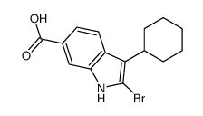 cas no 494799-76-7 is 2-Bromo-3-cyclohexyl-1H-indole-6-carboxylic acid