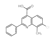 cas no 500346-26-9 is 7-CHLORO-8-METHYL-2-PHENYLQUINOLINE-4-CARBOXYLICACID
