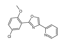 cas no 502422-47-1 is 2-(5-chloro-2-methoxyphenyl)-4-pyridin-2-yl-1,3-oxazole