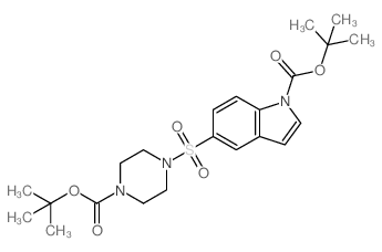 cas no 503045-76-9 is TERT-BUTYL 5-((4-(TERT-BUTOXYCARBONYL)PIPERAZIN-1-YL)SULFONYL)-1H-INDOLE-1-CARBOXYLATE