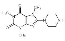 cas no 50693-74-8 is 1,3,7-TRIMETHYL-8-PIPERAZIN-1-YL-3,7-DIHYDRO-PURINE-2,6-DIONE