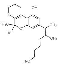 cas no 50708-95-7 is 5,5-dimethyl-8-(3-methyloctan-2-yl)-2,3-dihydro-1H-thiopyrano[2,3-c]chromen-10-ol