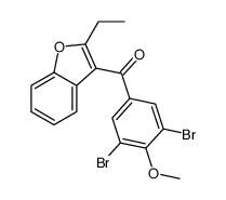 cas no 51073-13-3 is (3,5-DIBROMO-4-METHOXYPHENYL)(2-ETHYL-3-BENZOFURANYL)-METHANONE