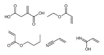 cas no 51329-93-2 is butyl prop-2-enoate,ethyl prop-2-enoate,2-methylidenebutanedioic acid,prop-2-enamide,prop-2-enenitrile