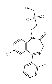 cas no 52042-01-0 is 2H-1,4-Benzodiazepin-2-one,7-chloro-1-[2-(ethylsulfonyl)ethyl]-5-(2-fluorophenyl)-1,3-dihydro-