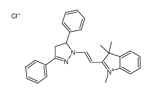 cas no 52204-20-3 is 3H-Indolium, 2-2-(4,5-dihydro-3,5-diphenyl-1H-pyrazol-1-yl)ethenyl-1,3,3-trimethyl-, chloride
