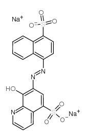 cas no 53611-17-9 is disodium,(7E)-8-oxo-7-[(4-sulfonatonaphthalen-1-yl)hydrazinylidene]quinoline-5-sulfonate
