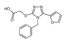 cas no 537017-54-2 is {[4-Benzyl-5-(2-furyl)-4H-1,2,4-triazol-3-yl]sulfanyl}acetic acid