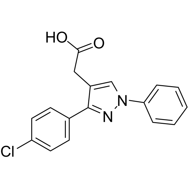 cas no 53808-88-1 is 1H-Pyrazole-4-aceticacid, 3-(4-chlorophenyl)-1-phenyl-