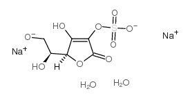 cas no 53910-28-4 is disodium,[(2R)-2-[(1S)-1,2-dihydroxyethyl]-3-oxido-5-oxo-2H-furan-4-yl] sulfate