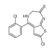 cas no 54123-07-8 is 7-chloro-5-(2-chlorophenyl)-1,3-dihydro-2H-thieno-(2,3-e)-(1,4)-diazepine-2-thione