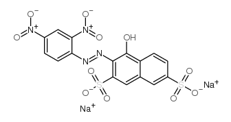 cas no 5423-07-4 is 2,7-Naphthalenedisulfonicacid, 3-[2-(2,4-dinitrophenyl)diazenyl]-4-hydroxy-, sodium salt (1:2)