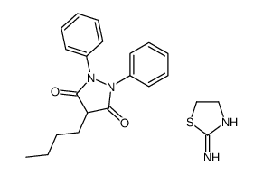 cas no 54749-86-9 is 4-butyl-1,2-diphenylpyrazolidine-3,5-dione, compound with 4,5-dihydrothiazol-2-amine (1:1)