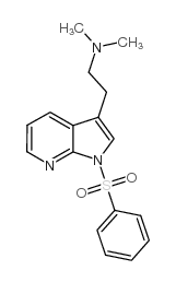 cas no 554452-54-9 is 1H-Pyrrolo[2,3-b]pyridine-3-ethanamine, N,N-dimethyl-1-(phenylsulfonyl)-