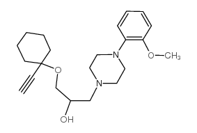 cas no 56693-13-1 is 1-(1-ethynylcyclohexyl)oxy-3-[4-(2-methoxyphenyl)piperazin-1-yl]propan-2-ol