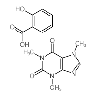 cas no 5743-22-6 is 2-hydroxybenzoic acid,1,3,7-trimethylpurine-2,6-dione