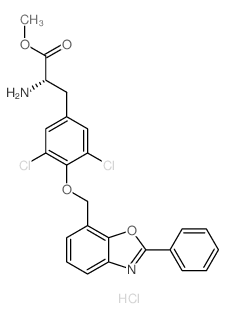 cas no 579525-54-5 is (S)-METHYL 2-AMINO-3-(3,5-DICHLORO-4-((2-PHENYLBENZO[D]OXAZOL-7-YL)METHOXY)PHENYL)PROPANOATE HYDROCHLORIDE