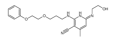 cas no 58444-23-8 is 6-[(2-hydroxyethyl)amino]-4-methyl-2-[[3-(2-phenoxyethoxy)propyl]amino]nicotinonitrile