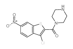 cas no 587852-86-6 is Piperazine, 1-[(3-chloro-6-nitrobenzo[b]thien-2-yl)carbonyl]- (9CI)