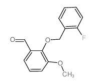cas no 588687-34-7 is 2-[(2-FLUOROBENZYL)OXY]-3-METHOXYBENZALDEHYDE