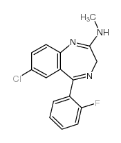 cas no 59467-61-7 is 7-chloro-5-(2-fluorophenyl)-N-methyl-3H-1,4-benzodiazepin-2-amine