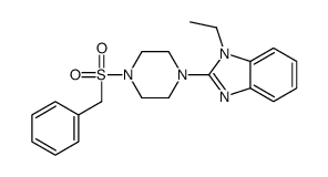 cas no 604741-89-1 is 1H-Benzimidazole,1-ethyl-2-[4-[(phenylmethyl)sulfonyl]-1-piperazinyl]-(9CI)