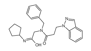 cas no 604762-40-5 is 1H-Indazole-1-propanamide,N-[2-(cyclopentylamino)-2-oxoethyl]-N-(phenylmethyl)-(9CI)