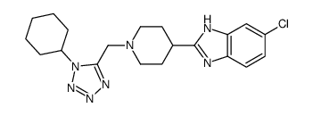 cas no 606082-46-6 is 1H-Benzimidazole,5-chloro-2-[1-[(1-cyclohexyl-1H-tetrazol-5-yl)methyl]-4-piperidinyl]-(9CI)