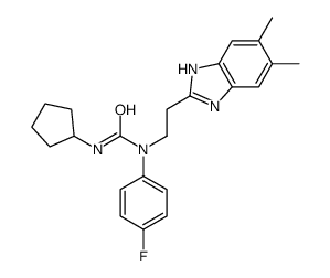 cas no 606091-55-8 is Urea, N-cyclopentyl-N-[2-(5,6-dimethyl-1H-benzimidazol-2-yl)ethyl]-N-(4-fluorophenyl)- (9CI)
