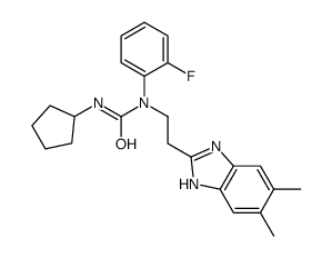 cas no 606091-57-0 is Urea, N-cyclopentyl-N-[2-(5,6-dimethyl-1H-benzimidazol-2-yl)ethyl]-N-(2-fluorophenyl)- (9CI)