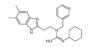cas no 606091-60-5 is Urea, N-cyclohexyl-N-[2-(5,6-dimethyl-1H-benzimidazol-2-yl)ethyl]-N-(3-pyridinylmethyl)- (9CI)
