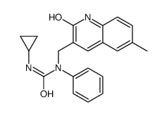 cas no 606095-06-1 is Urea, N-cyclopropyl-N-[(1,2-dihydro-6-methyl-2-oxo-3-quinolinyl)methyl]-N-phenyl- (9CI)