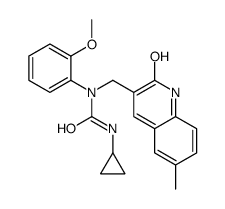 cas no 606095-08-3 is Urea, N-cyclopropyl-N-[(1,2-dihydro-6-methyl-2-oxo-3-quinolinyl)methyl]-N-(2-methoxyphenyl)- (9CI)