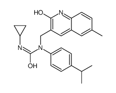 cas no 606095-10-7 is Urea, N-cyclopropyl-N-[(1,2-dihydro-6-methyl-2-oxo-3-quinolinyl)methyl]-N-[4-(1-methylethyl)phenyl]- (9CI)
