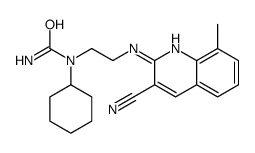 cas no 606104-86-3 is Urea, N-[2-[(3-cyano-8-methyl-2-quinolinyl)amino]ethyl]-N-cyclohexyl- (9CI)