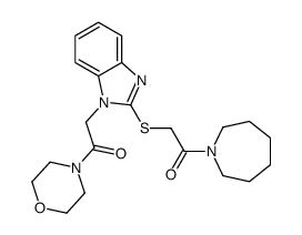 cas no 606110-65-0 is 1H-Azepine,hexahydro-1-[[[1-[2-(4-morpholinyl)-2-oxoethyl]-1H-benzimidazol-2-yl]thio]acetyl]-(9CI)