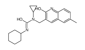 cas no 606116-16-9 is Urea, N-cyclohexyl-N-cyclopropyl-N-[(1,2-dihydro-6-methyl-2-oxo-3-quinolinyl)methyl]- (9CI)