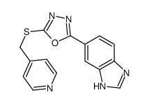 cas no 606117-00-4 is 1H-Benzimidazole,5-[5-[(4-pyridinylmethyl)thio]-1,3,4-oxadiazol-2-yl]-(9CI)