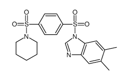 cas no 606131-23-1 is 1H-Benzimidazole,5,6-dimethyl-1-[[4-(1-piperidinylsulfonyl)phenyl]sulfonyl]-(9CI)