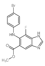 cas no 606143-93-5 is Methyl 6-((4-bromophenyl)amino)-7-fluoro-1H-benzo[d]imidazole-5-carboxylate