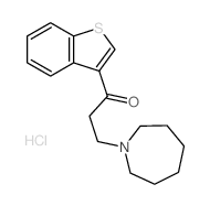 cas no 61-46-1 is 1-Propanone,1-benzo[b]thien-3-yl-3-(hexahydro-1H-azepin-1-yl)-, hydrochloride (1:1)