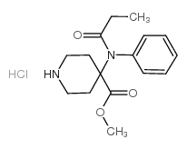 cas no 61085-87-8 is METHYL 4-(PHENYL-PROPIONYL-AMINO)-PIPERIDINE-4-CARBOXYLATE HCL