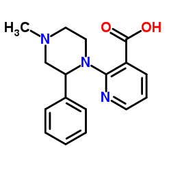 cas no 61338-13-4 is 1-(3-Carboxypyrid-2-yl)-2-phenyl-4-methyl-piperazine