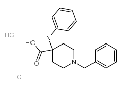 cas no 61379-86-0 is 1-BENZYL-4-(PHENYLAMINO)PIPERIDINE-4-CARBOXYLIC ACID DIHYDROCHLORIDE