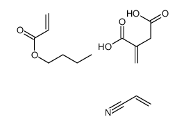 cas no 61595-00-4 is butyl prop-2-enoate,2-methylidenebutanedioic acid,prop-2-enenitrile