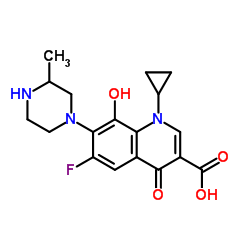 cas no 616205-76-6 is 1-cyclopropyl-6-fluoro-8-hydroxy-7-(3-methylpiperazin-1-yl)-4-oxoquinoline-3-carboxylic acid
